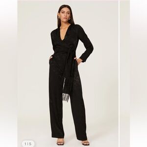 Jonathan Simkhai Black Wrap Jumpsuit